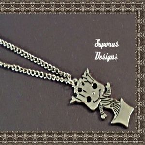 Silver Tone Baby Groot Inspired Necklace For Kids